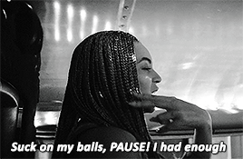 nickisxminaj: Middle fingers up! Put them hands high. Wave it in his face, tell him boy, bye.