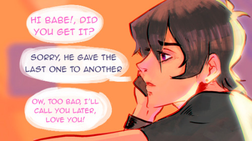 eggsyeagle: Help the confused keith, the gift was for his gf, but he doesn’t know why he lied 