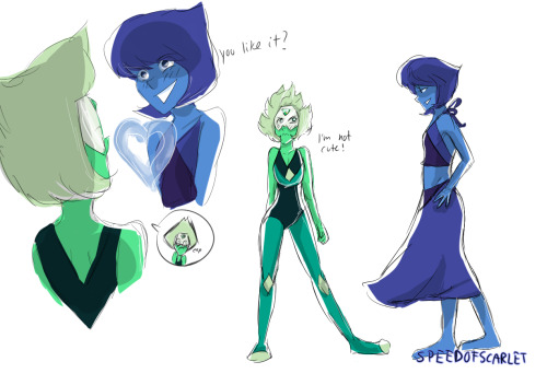 speedofscarlet:warm up sketches/request from @punsexual-pansexual ft. smol flustered key lime pie