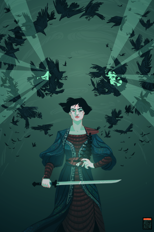 fionacreates: fionacreates:  Sabriel vs The Gore Crows Some fanart for the Old Kingdom series by Gar