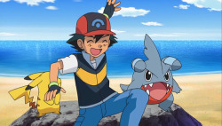 every-ash: Ash is thinking of a real knee-slapper and so should you!  - Diamond &amp; Pearl, Episode 167: “Teaching the Student Teacher!” / “The Pokémon School at the Beach!” 