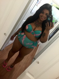 erikalynn424:  When people say big girls can’t rock bikinis I laugh because this bitch right here looks damn good in one 💁🏽  Bikini from the gabifresh collection 👙💖