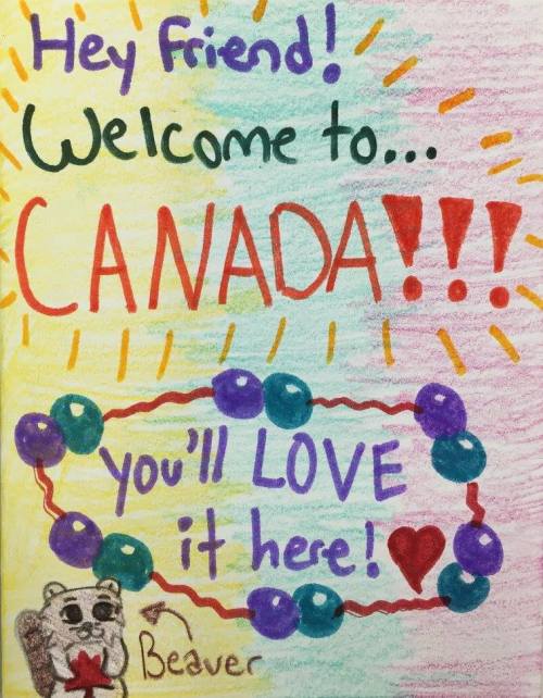 unicef:Welcome cards for Syrian refugees. We love this #actofhumanity by students in Canada! Thanks 