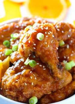 do-not-touch-my-food:  Orange Chicken Wings