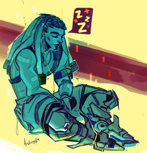 A lil post-match sleepy frog, as payment to @lemonmeringuespy for grinding the Oni Gengi skin from H