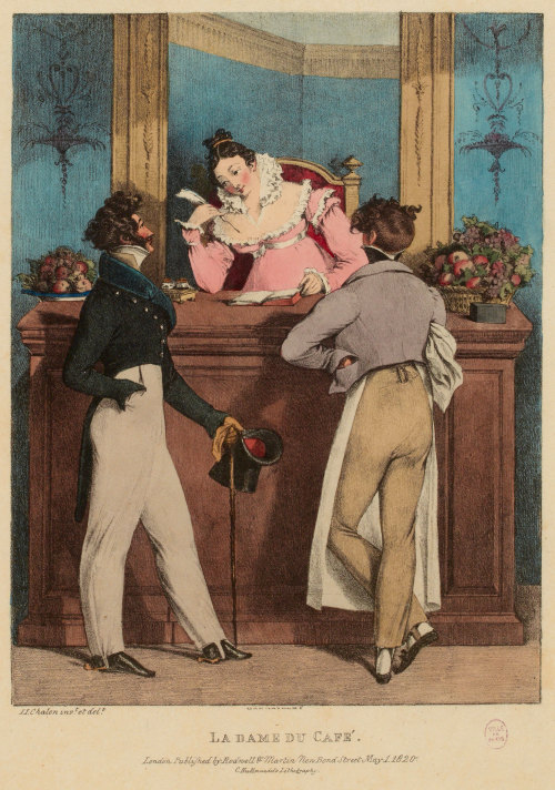 chic-a-gigot:La dame du Café. May 1, 1820.Twenty