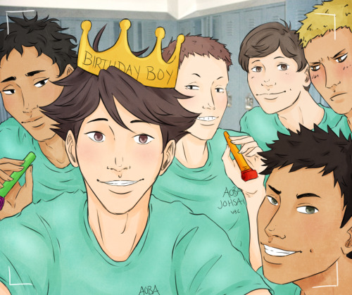 sh4dowdraws:   7/20 Happy Birthday Oikawa~ I’m a tad late with this but my darling Oikawa deserved something good for his birthday!  This is kind of a partner piece to the one I did for Iwa’s b-day. Though unlike Iwa’s, it was only the third years