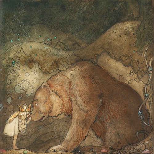 Stackars Lilla Basse / Poor Little Bear.1912. Watercolour, heightened white, indian ink and pencil o