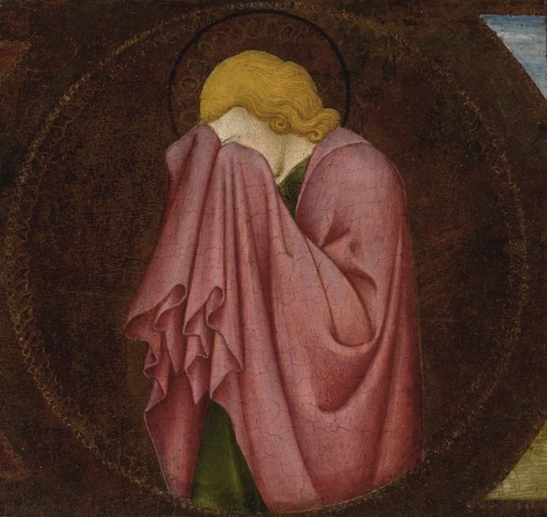 laclefdescoeurs:Saint John the Evangelist, Master of the Osservanza, possibly the young Sano di Piet