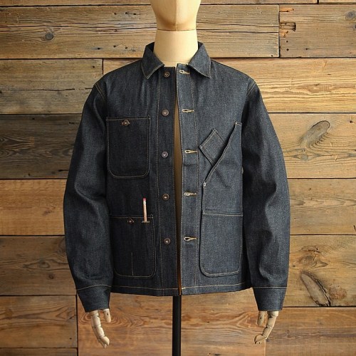 The Coverall Jacket is one of Tellasons most classic item. Made in California from 12.5 oz japanese 