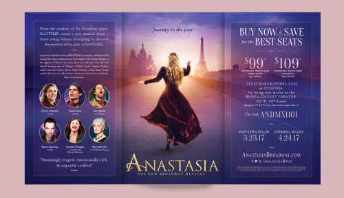 WHAT DOES A MISSING PRINCESS LOOK LIKE?ANASTASIA is an adaptation of Russian history and folk-lore.T