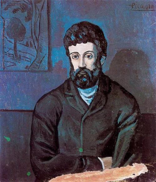  Picasso’s Blue Period:Portrait of Jaime Sabartes (The bock), (1901), Man in blue (1902), Portrait