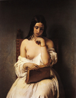 silenceformysoul:Francesco Hayez - Meditation, 1850