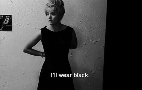 midori-kim: I’ll wear black. It goes with your songs. “Cléo from 5 to 7” by Agnès Varda, 1962.