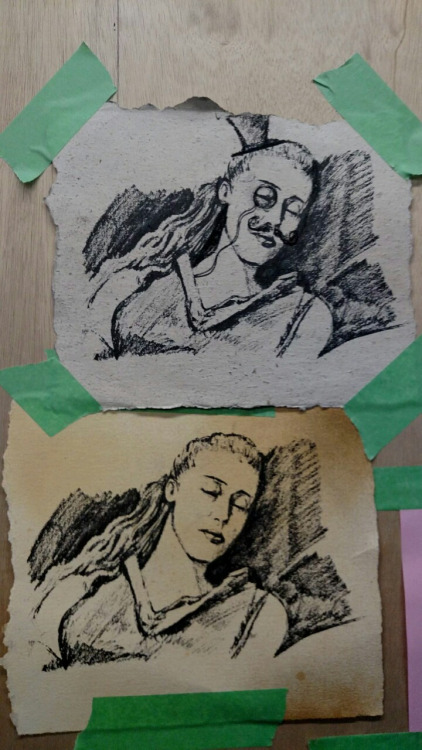 hedahaven:  I had no idea Eliza was the one who drew the mustache and monocle ((edit: and a little t