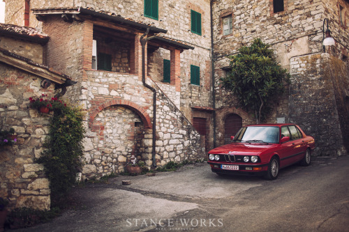 singletesticle:  tastecannotbebought:  the80sareforever:  I had the opportunity of a lifetime: to drive an E28 M5 through the rolling hills of Italy. Andrew and I spent a week in Tuscany, and the latest StanceWorks article highlights what made the trip