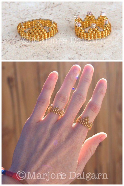 DIY Midas Crown Bead Ring Patterns from Living with Three Moon Babies. I&rsquo;ve been going through