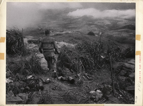 gunsandposes:Photographer David Douglas Duncan captures U.S. Marines in action during the Battle of 