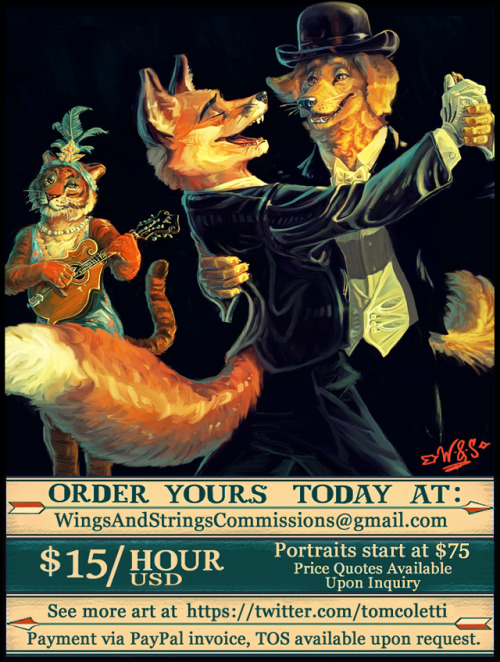 tomcoletti: Digital painting commissions are now available for open enrollment! Head-and-shoulder, w