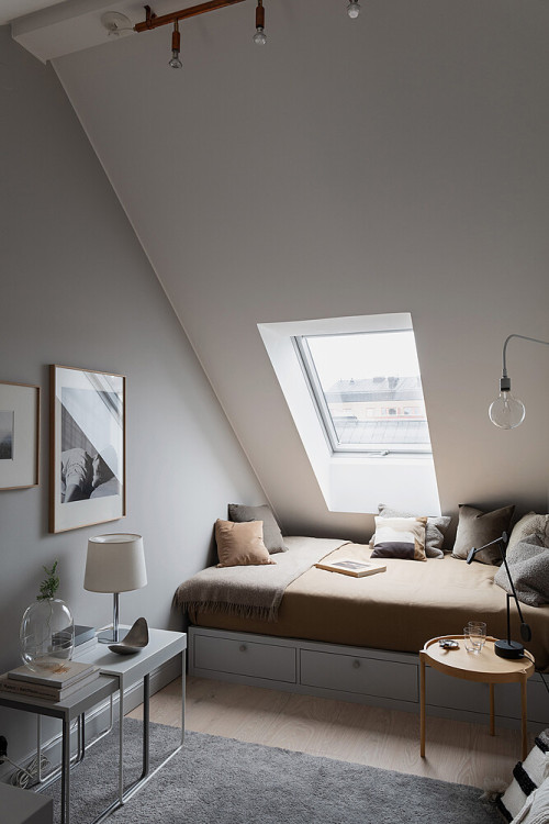 thenordroom:  Small attic apartment  THENORDROOM.COM - INSTAGRAM - PINTEREST - FACEBOOK  