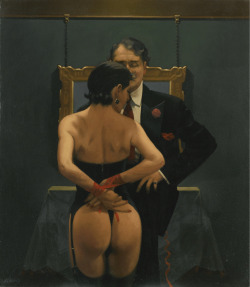 sigmind:     Jack Vettriano - SCARLET RIBBONS, LOVELY RIBBONS; Creation Date: 1999  