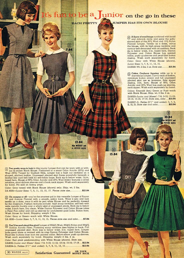 1960s fashion for teenage girls