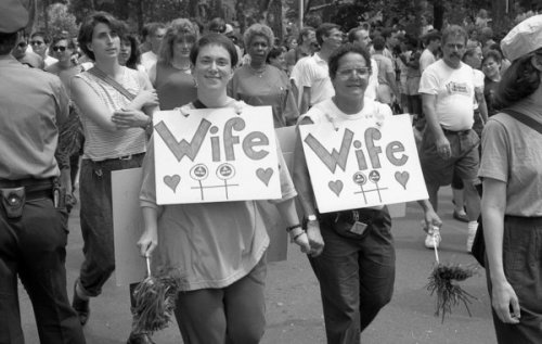 huffpost:Take a trip back in time with these beautiful photos of Pride celebrations from the last se