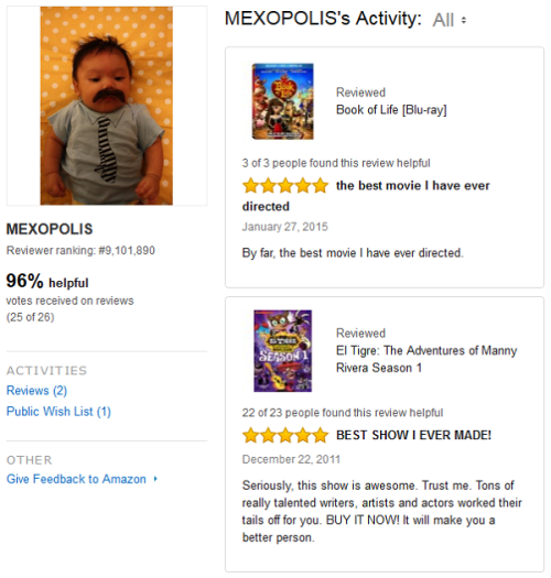nadiaerre-deactivated20160324: @mexopolis: My amazon reviews. Maybe I’m a little biased&hellip