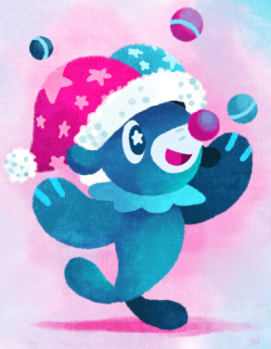 krakenfinsoup:  popplio the very good clown 