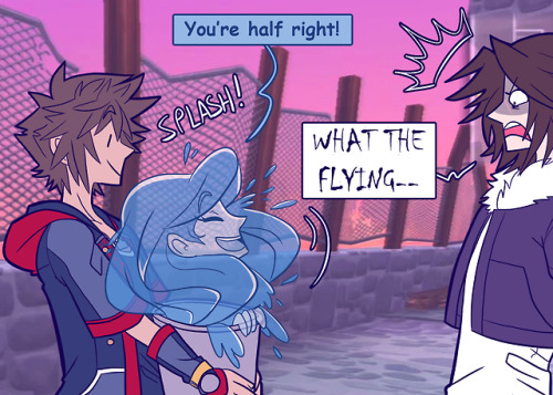 destiny-islanders:  So many places she wants to see! Show her all of them, Sora!Twitter | Redbubble | Ko-Fi  