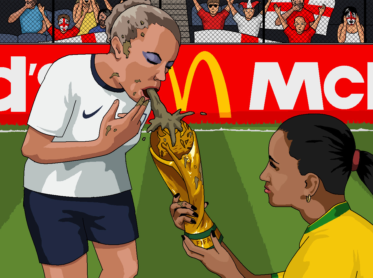 jimllpaintit:  Two girls, one World CupAs requested by Francis Bell 