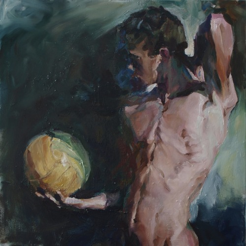 Martin-Jan van Santen (Dutch, b. 1968, Kampen, Netherlands) - Magic Ball, 2014 Paintings: Oil on Can