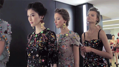 ilivebytherulesoffashion:  backstage at Dolce and Gabbana