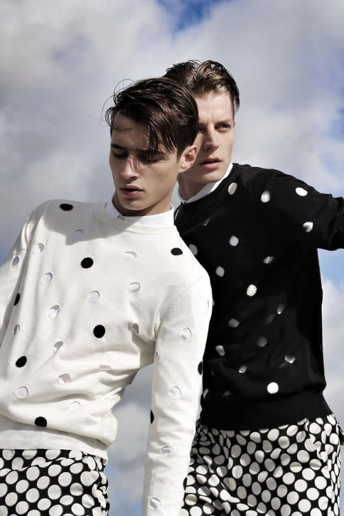 strangeforeignbeauty:Adrien Sahores & Janis Ancens for Kris van Assche Spring/Summer 2014