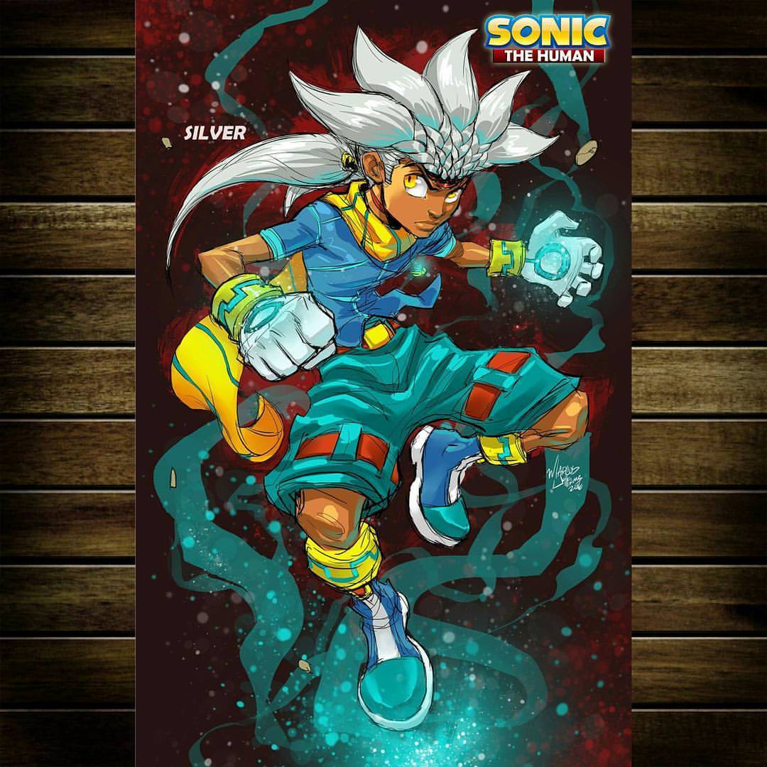 marcusthevisual:  Silver the Human from my concept “Sonic the Human”. Silver