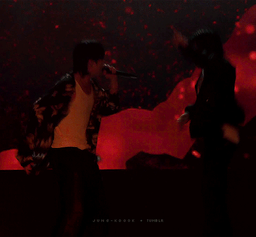 Yoongi And Jungkook Performing 'burn It' Together For @jimimn (cr. @taee)bonus Yoongi's Smile While Looking
