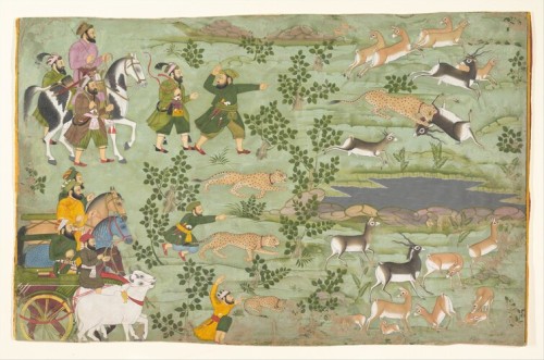 met-asian: Shah Jahan Hunting Blackbuck with Trained Cheetahs, 1710–15, Metropolitan Museum of Art: 