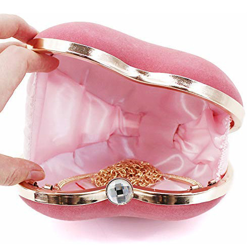 peachblushparlour:Pink Velvet Heart Clutch Purse - Tumblr Pics