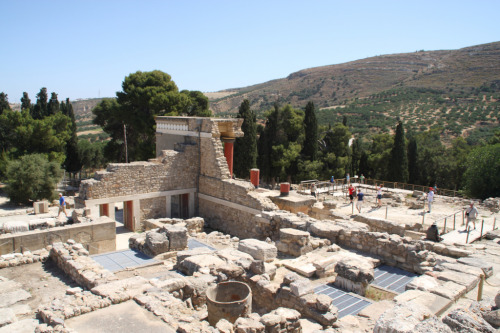 ancientart:The Minoan palace of Knossos, Crete. With already a history of extensive human occupation