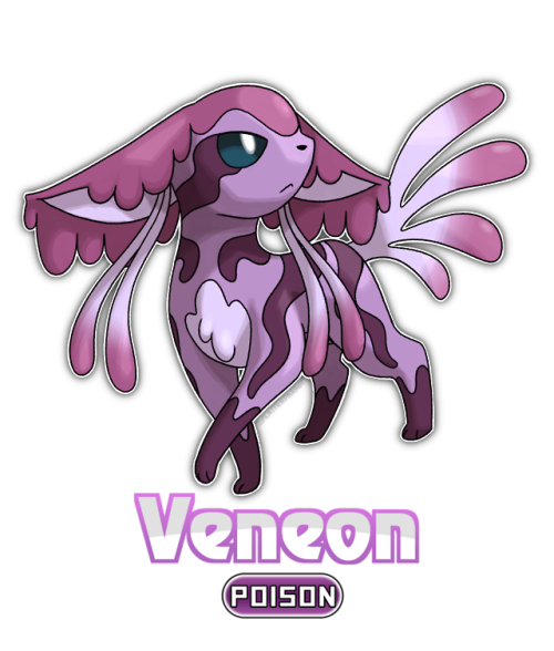 splatterparrot:Trainers! Spread Havoc with Veneon!Here’s another Eeveelution fakemon, a Poison type 