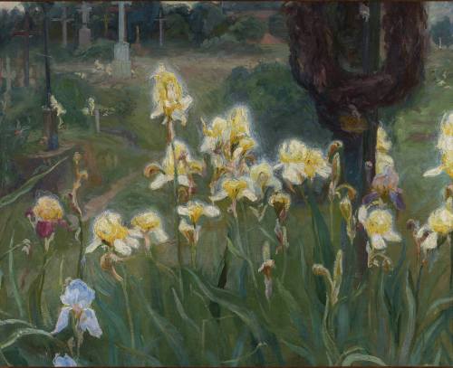 “Irises in the graveyard“ (1899)Maksymilian Neumann (Polish;1873-post 1903)oil on canvasNational Mus