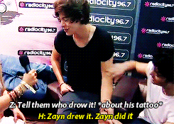 feelszarry:  Zayn: You know..There’s not much not to love about Harry 