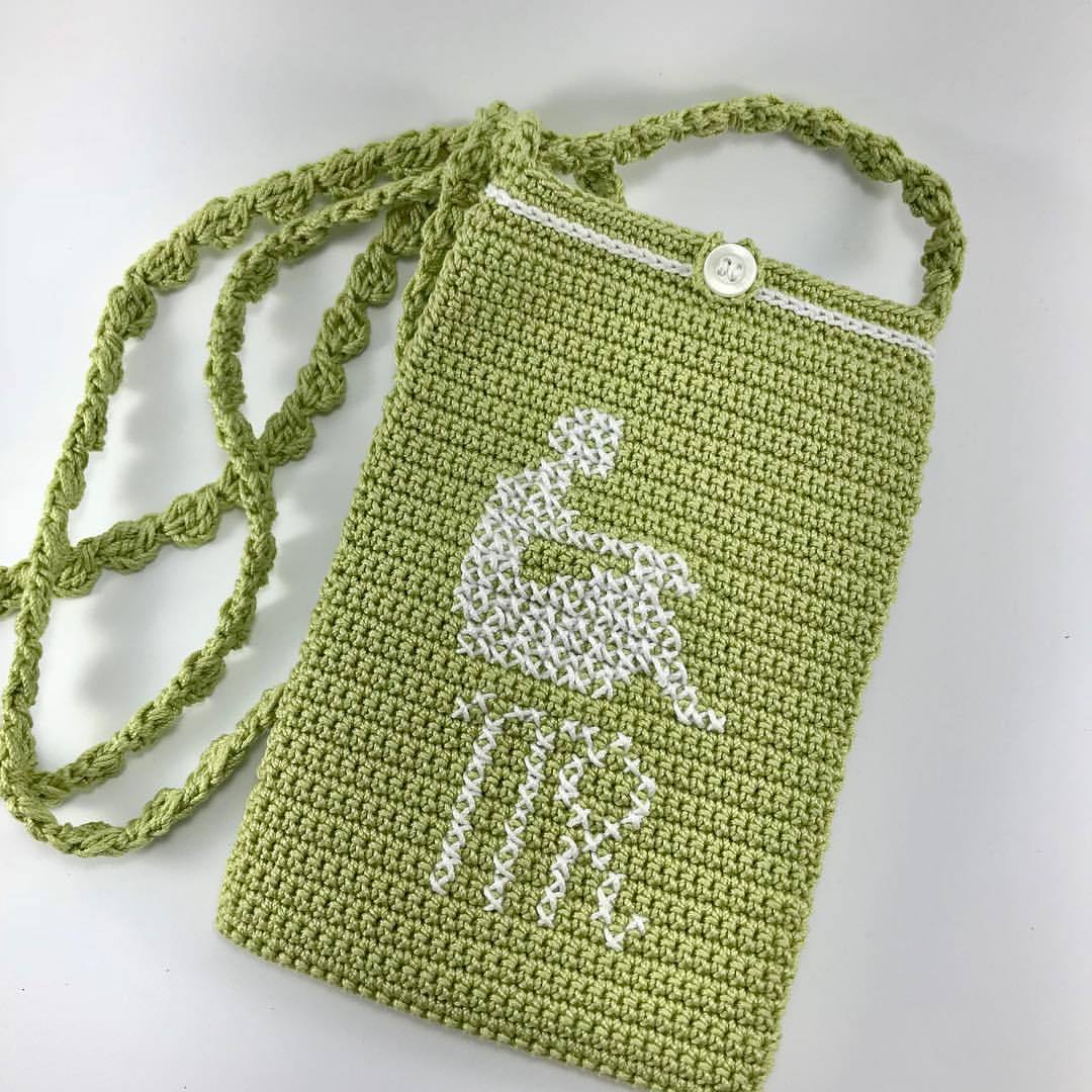 Crochet crossbody cellphone bag #virgo #crochet #crossbody #cellphonecase