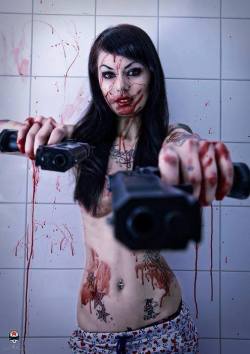 heavymetalhuney:  Guns and bloody bitches! YUM :)