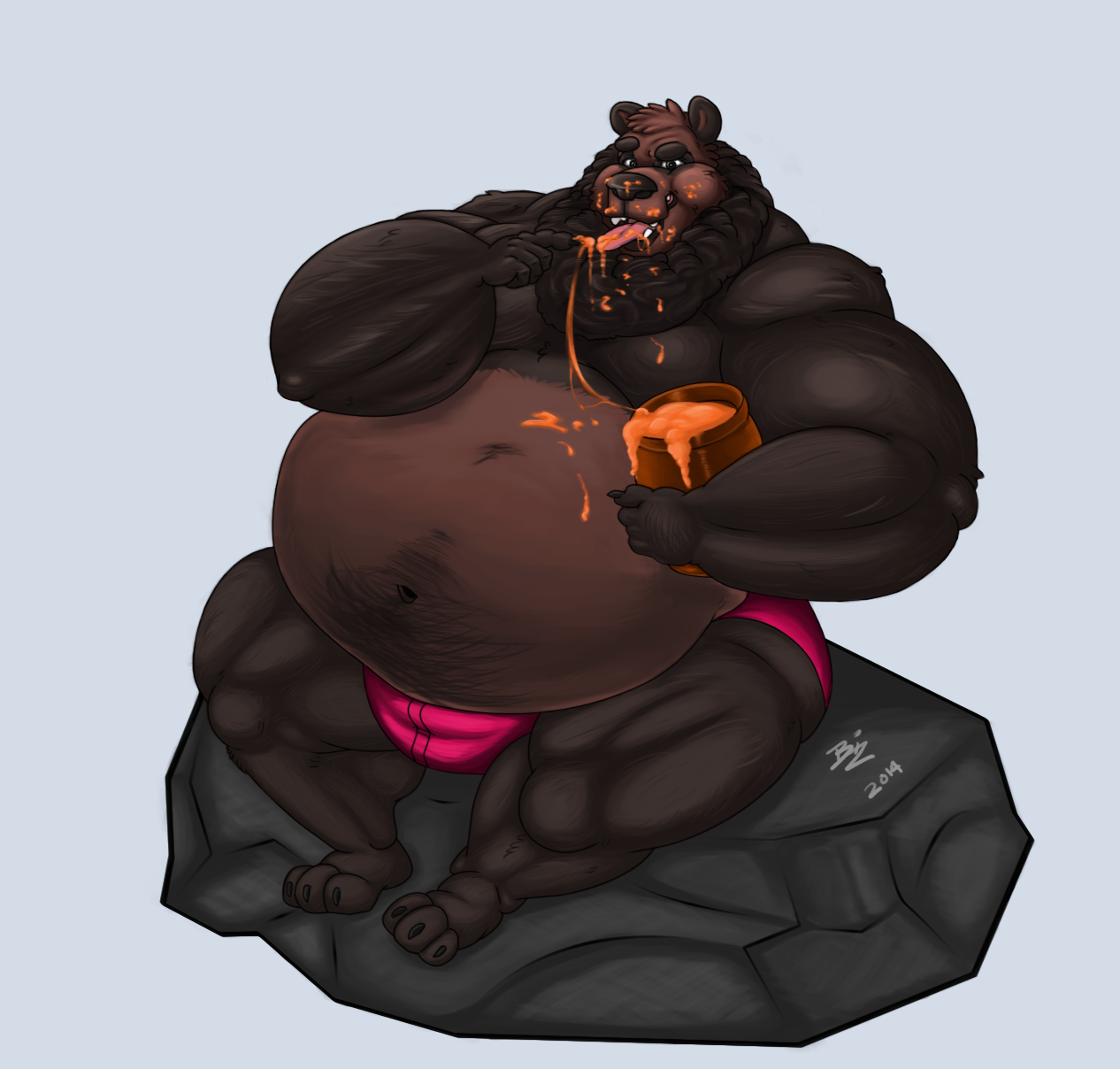 knightinshiningmohawk:  Big, sticky mess. Done for Tokilai. 