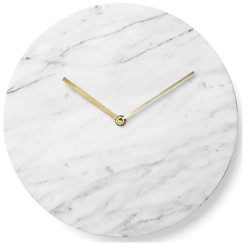 Menu Marble Wall Clock   ❤ liked on Polyvore (see more white wall clocks)