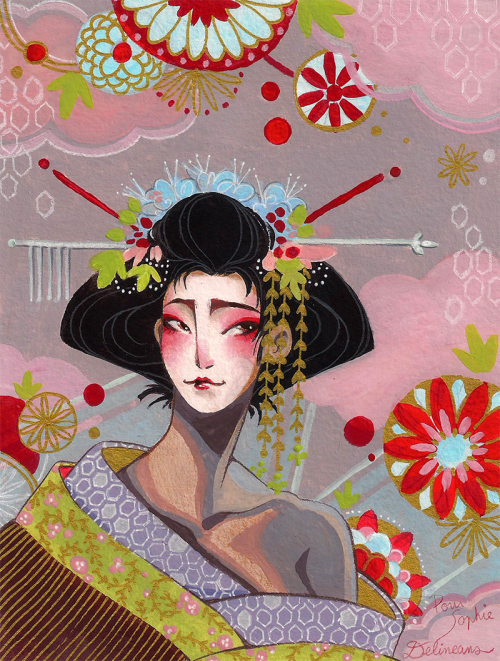 A commissionned piece inspired by a kimono pattern. Thank you Sophie ! It’s been a while 