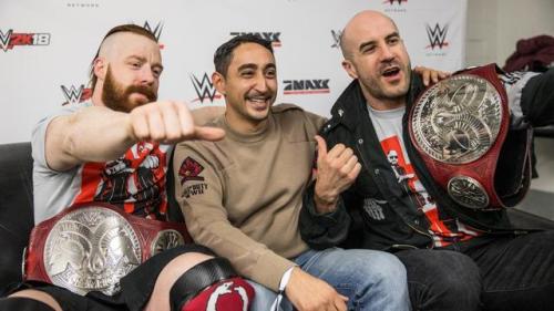 deidrelovessheamus:  WWE.com photos of Sheamus and Cesaro dropping a few rhymes with German rapper Eko Fresh before #WWEDortmund. (11-8-2017)