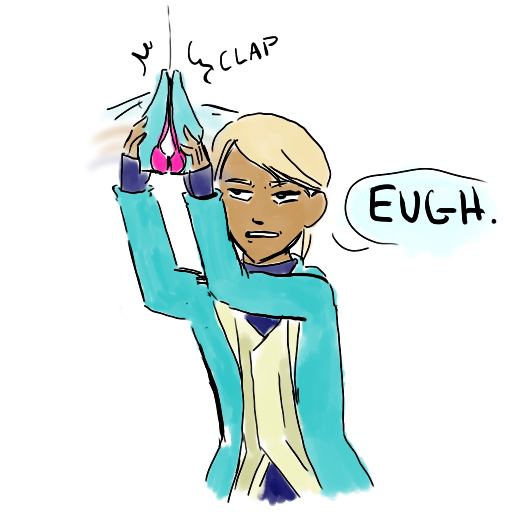 fruitydrinksister:  How the team leaders react to spiders 