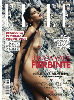 etoystk:  Anca Tiribeja poses naked for Elle